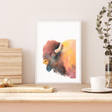 Watercolour Bison mood picture