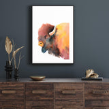 Watercolour Bison mood picture