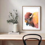 Watercolour Bison mood picture