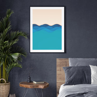 Illustration of Waves mood picture