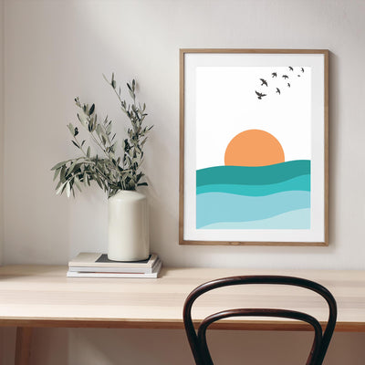 Illustration of Sunrise mood picture