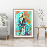 Abstract Lady in Blue mood picture