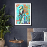 Abstract Lady in Blue mood picture