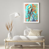 Abstract Lady in Blue mood picture