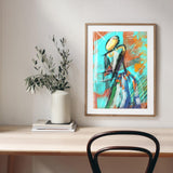 Abstract Lady in Blue mood picture