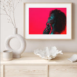 Woman Against Red Backdrop II mood picture