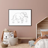 Line Art of Elephant mood picture