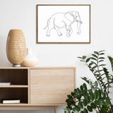 Line Art of Elephant mood picture