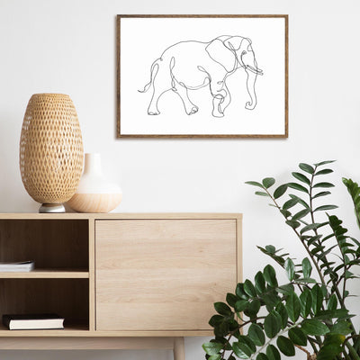 Line Art of Elephant mood picture