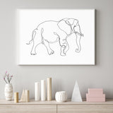 Line Art of Elephant mood picture