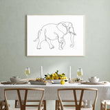 Line Art of Elephant mood picture