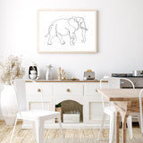Line Art of Elephant mood picture