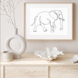Line Art of Elephant mood picture