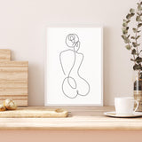 Line Art of Woman mood picture