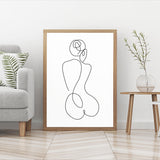 Line Art of Woman mood picture