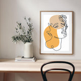 Floral one Line Female mood picture