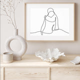 One Line Embrace mood picture