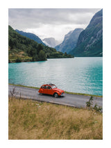 2CV by the fjord 30x40 cm