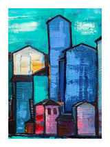 Abstract Houses 30x40 cm