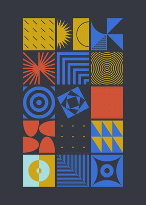 Bauhaus Tiles I 50x70 cm