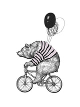 Bear On Bike 30x40 cm