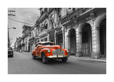 Classic Car In Red 50x70 cm