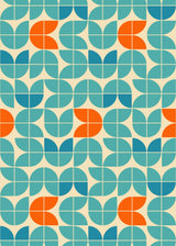 Floral geometric 50x70 cm