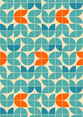 Floral geometric 50x70 cm