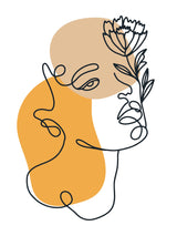 Floral one line female 30x40 cm