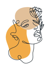 Floral one line female 50x70 cm