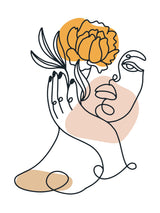 Floral one line female III 30x40 cm