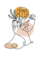 Floral one line female III 50x70 cm