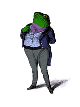 Frog in a scarf 30x40 cm