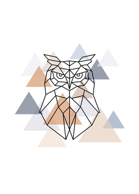 Geometric Owl 50x70 cm