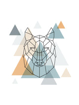 Geometric Wolf 30x40 cm