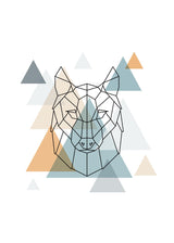 Geometric Wolf 50x70 cm