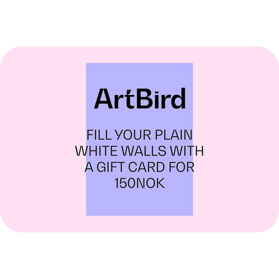 Gift card from ArtBird for 150 Norwegian kroner