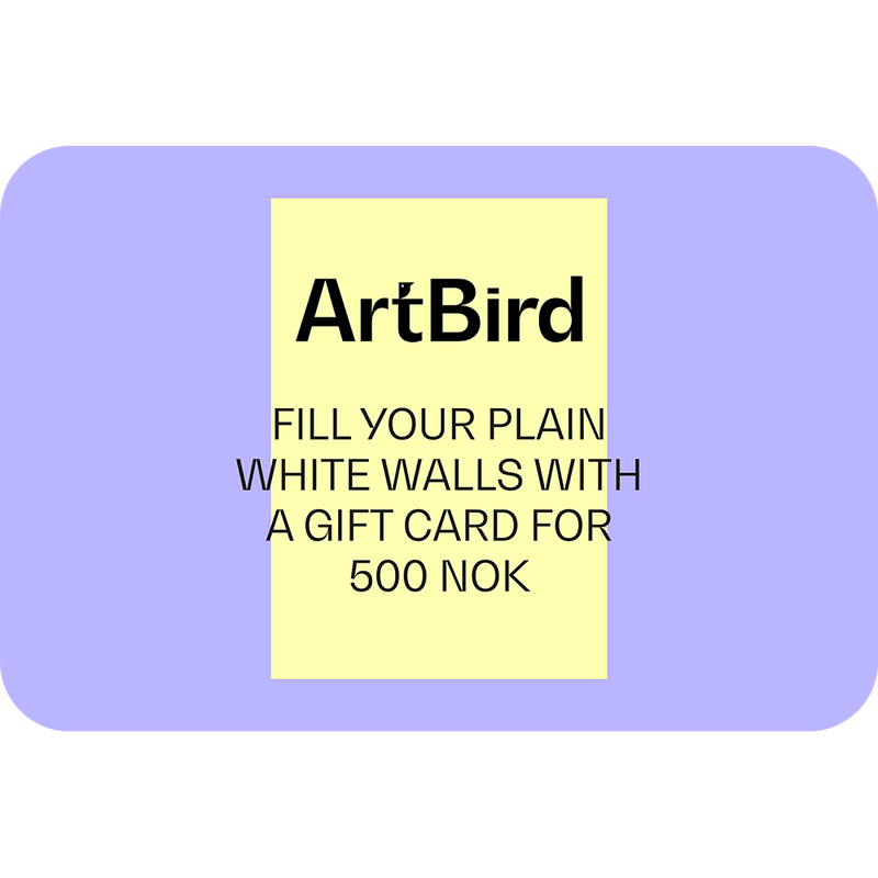 Gift card from ArtBird for 500 Norwegian kroner