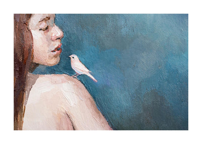 Girl With Bird 50x70 cm