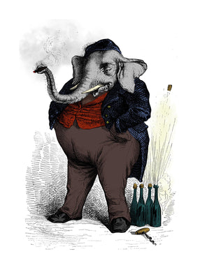 Humanized Elephant 50x70 cm