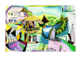 Lighthouse Town 50x70 cm