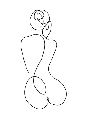 Line Art Of Woman 50x70 cm