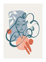 Line Portrait Of Woman 30x40 cm