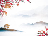Longing heart leaves in the fog 30x40 cm