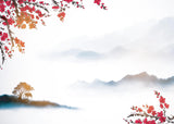 Longing heart leaves in the fog 50x70 cm