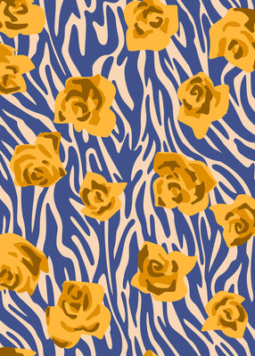 Mellow August roses 50x70 cm
