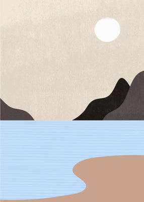 My favorite illustrated view 50x70 cm