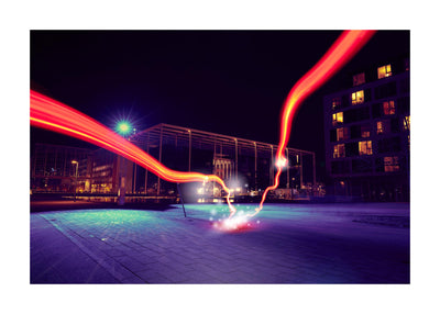 Neon Lightning 50x70 cm