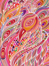 Peacock abstract 30x40 cm