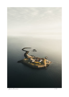 Sunrise over Munkholmen 50x70 cm